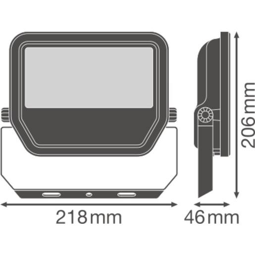 LEDVANCE FL PFM 50 W 4000 K SYM 100 BK, FLOODLIGHT 50 W 4000 K SYM 100 BK